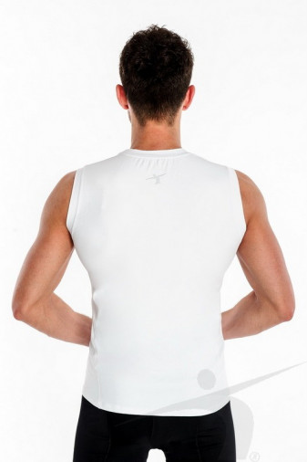 Тренувальна футболка без рукавів біла